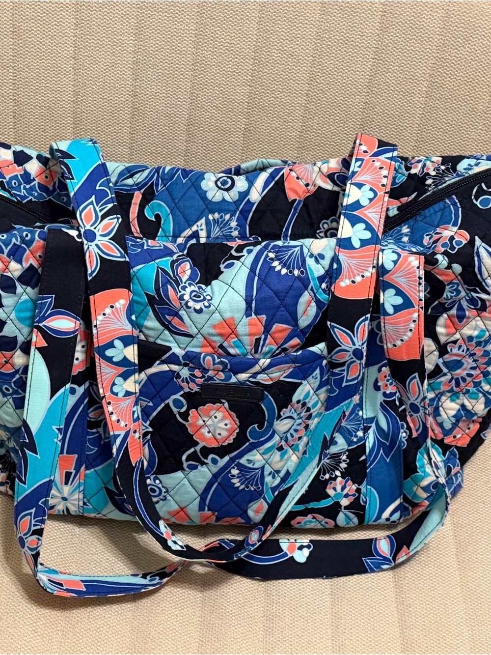Vera Bradley Large Quilted Weekender Travel Tote Floral Bag